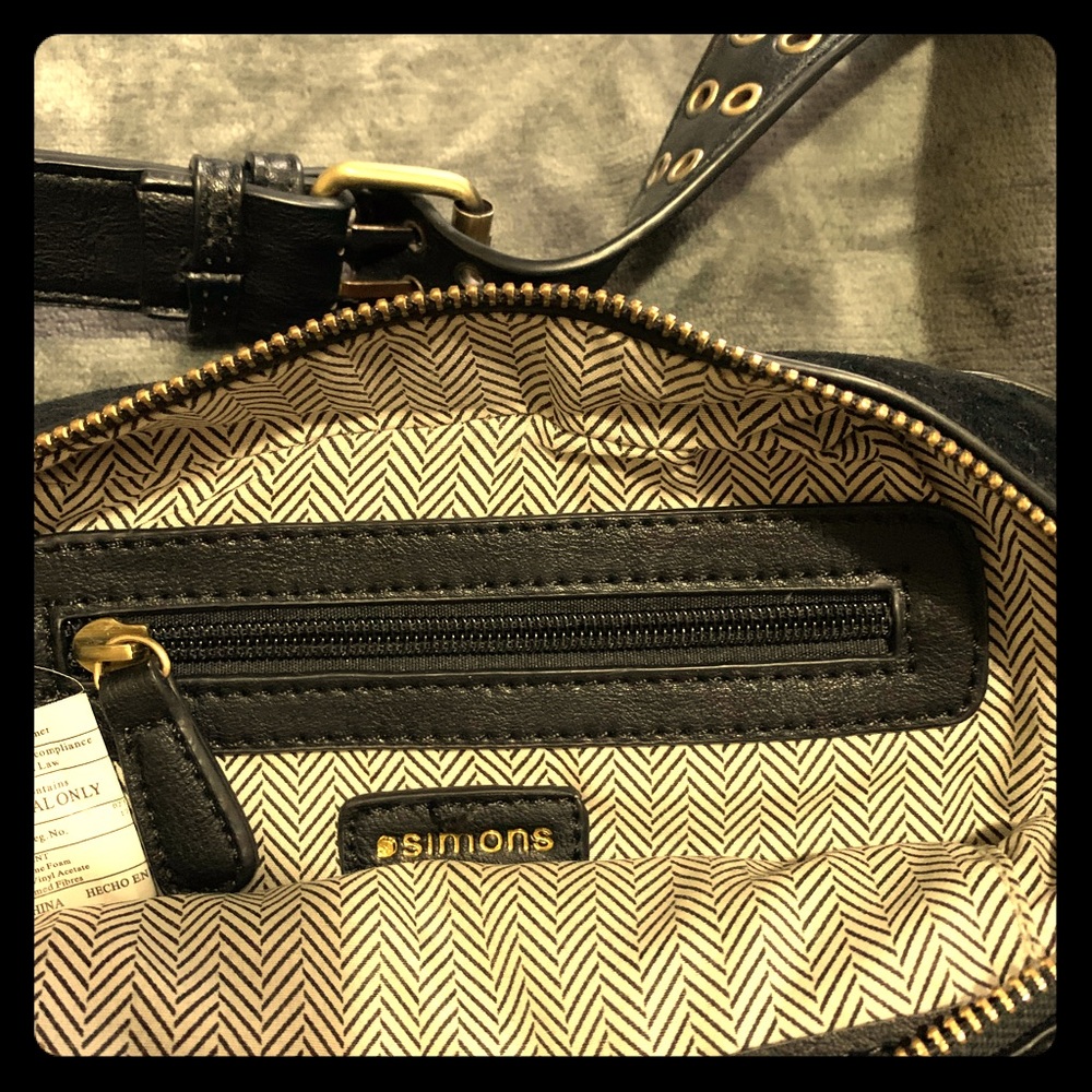 Black Simons crossbody bag